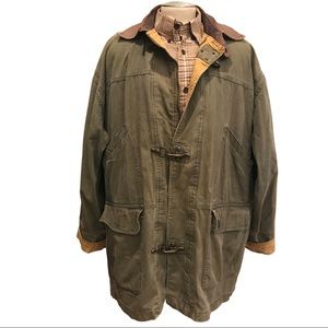 Chore/fishing, jacket, distressed canvas & leather